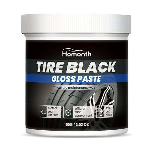 Infidev Tire Black Gloss Paste Tire Bright Coating Paste Wax Tire Polish Gloss Cleaner Wax Protecting Car Motorcycle Tires