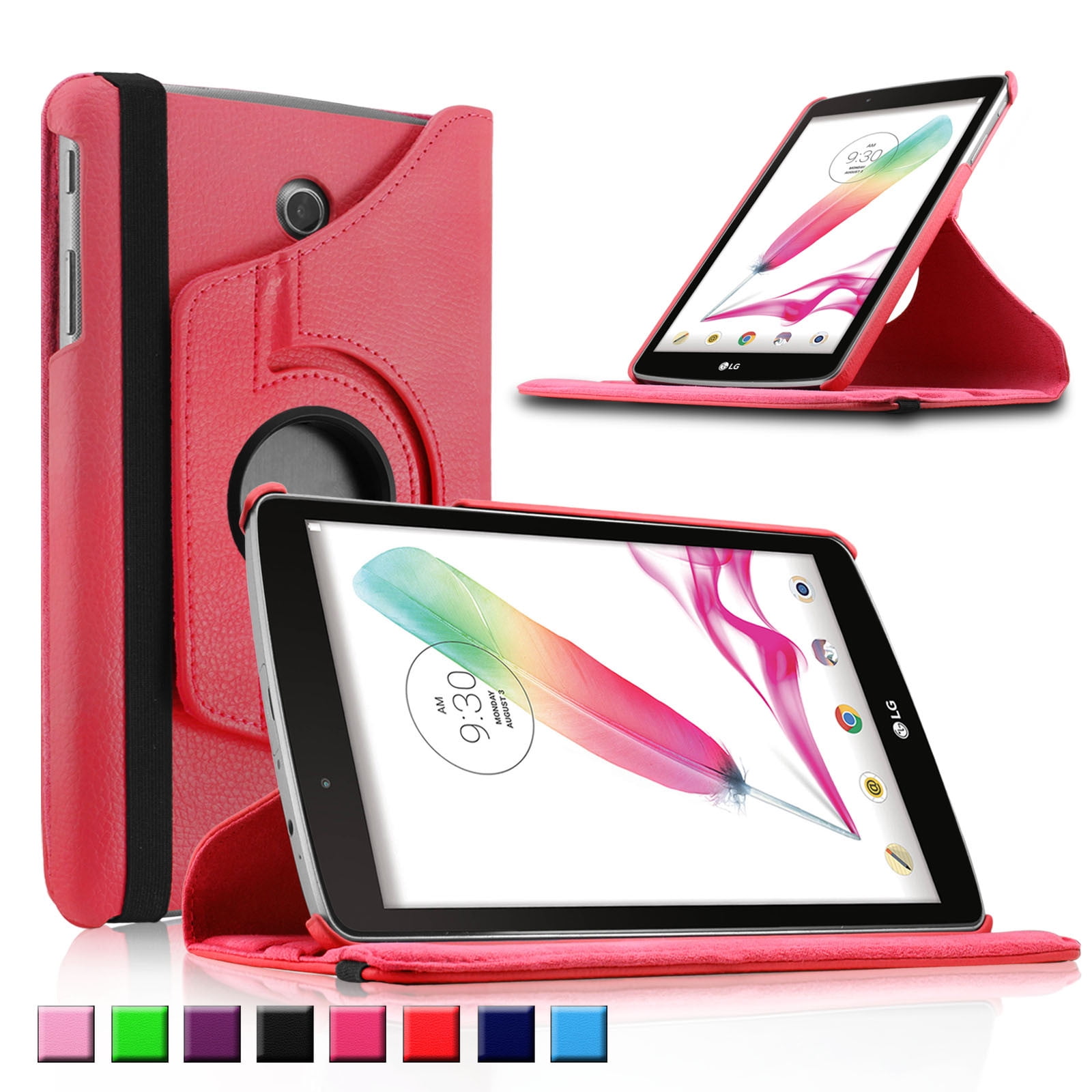 Infiland 360 Degrees Rotating Stand Cover Case For LG G Pad F 8.0 V495 / V496 / UK495 & G Pad 2