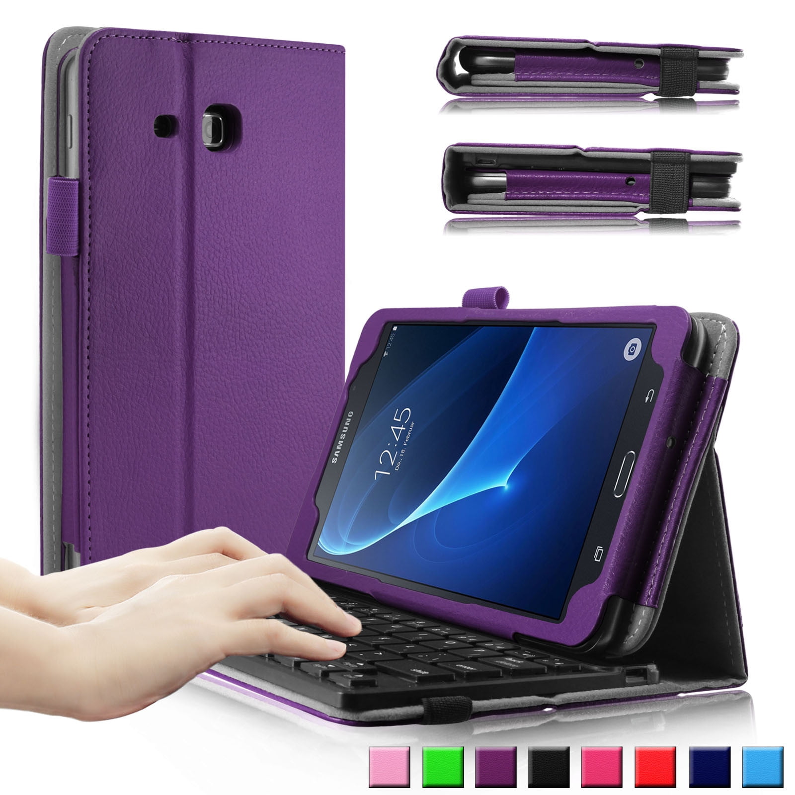 Infiland Folio PU Leather Case Cover with Detachable