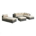 thumbnail image 1 of Infini Furnishings 8-piece 102"x96" Fabric Modular Patio Sofa Set in Beige/Gray, 1 of 1