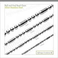 thumbnail image 1 of Infinique Creations - Stainless Steel Silver Ball And Oval Bead Chain Bracelet Necklace 1-3mm, 1 of 6