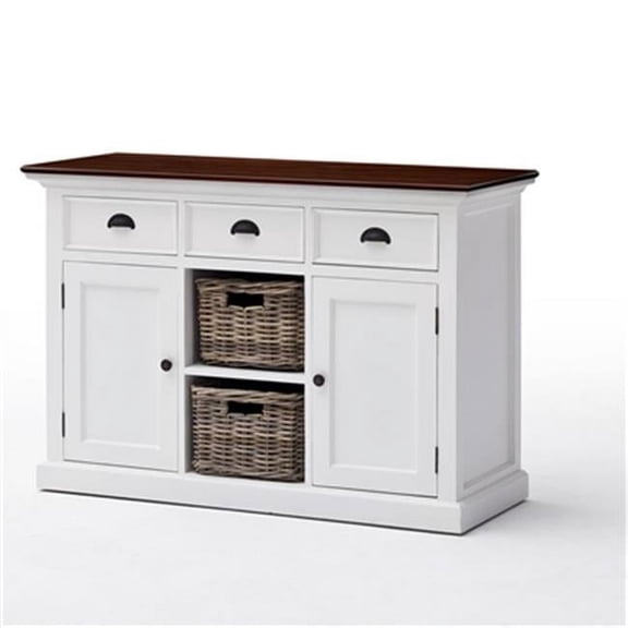 Infinita 814495017326 Halifax Accent Buffet with 3 Drawers, 2 Doors & 2 Baskets
