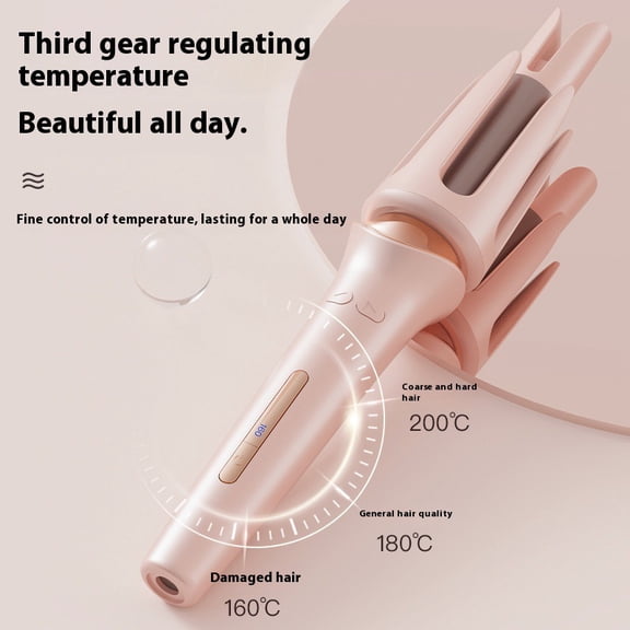 The Infinite Aura Auto-Styler: Revolutionary 32mm Ceramic Barrel Curling Wand with Smart One-Button Rotation, High-Performance Volumizing Iron for Long-Lasting Bouncy Curls, Travel-Ready