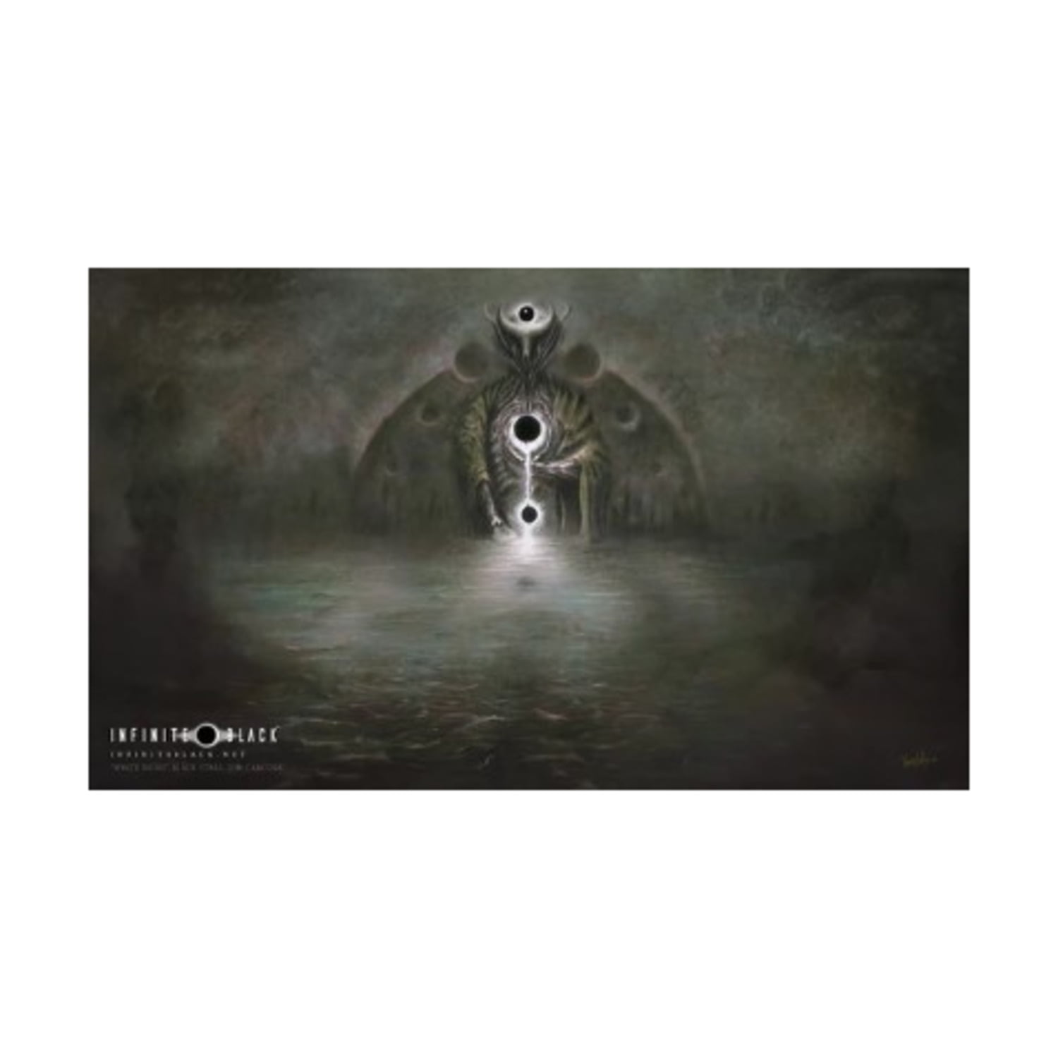 Infinite Black White Night, Black Stars, Dim Carcosa Premium Playmat New