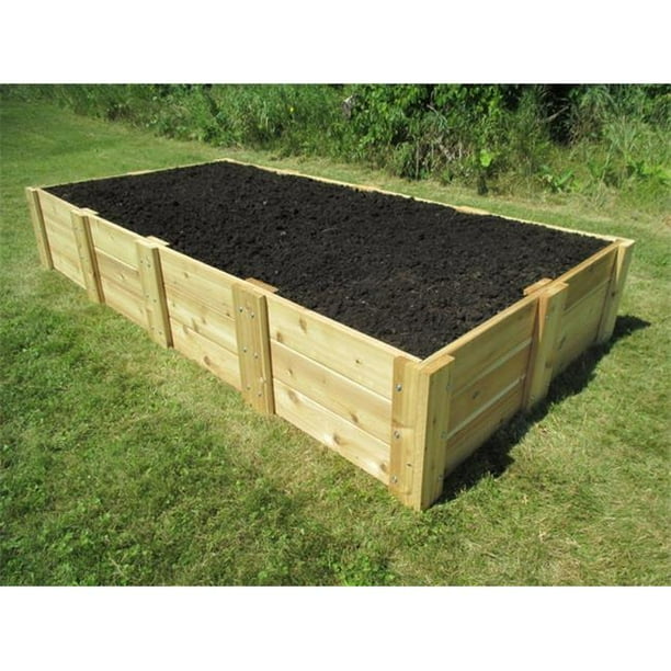 Infinite Cedar RB4x8x16.5 Deep Root Cedar Raised Garden Bed, 4 ft. x 8