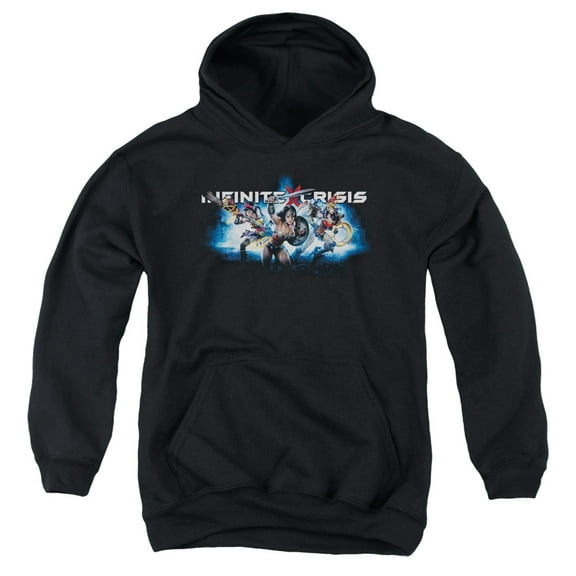 Infinite Crisis Ic Blue Youth Pullover Hoodie Sweatshirt Black