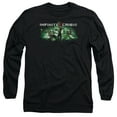 thumbnail image 1 of Infinite Crisis Ic Green Long Sleeve Adult 18/1 T-Shirt Black, 1 of 1