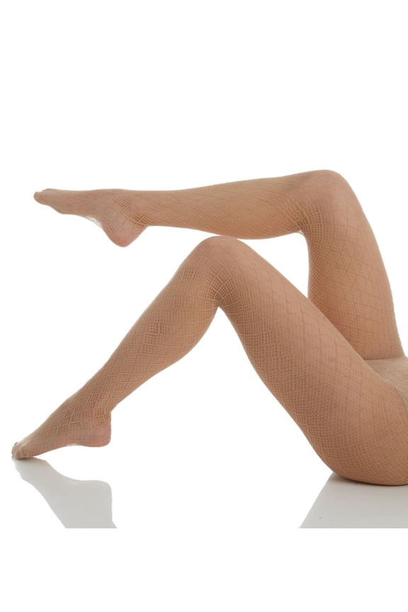 Infinite Diamond Lurex Net Tights Medium/Large / Nude/Gold MO 355