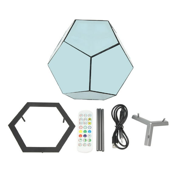 Infinite Dodecahedron Night Light Dodecahedron Color Art Light LED Night Light Lamp For Kids Room Bedroom Living Room Bedside Party Bar Decor Gift