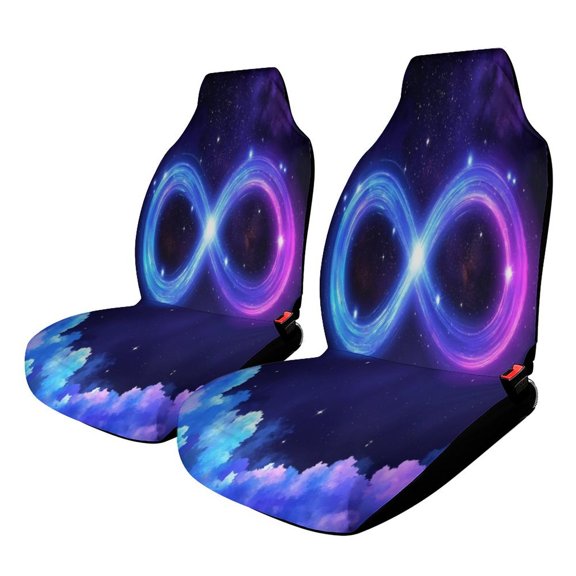 Infinite Galaxy Clouds Car Seat Cover Set Auto Front Bucket Cushion Protect Accessories 2 Piece
