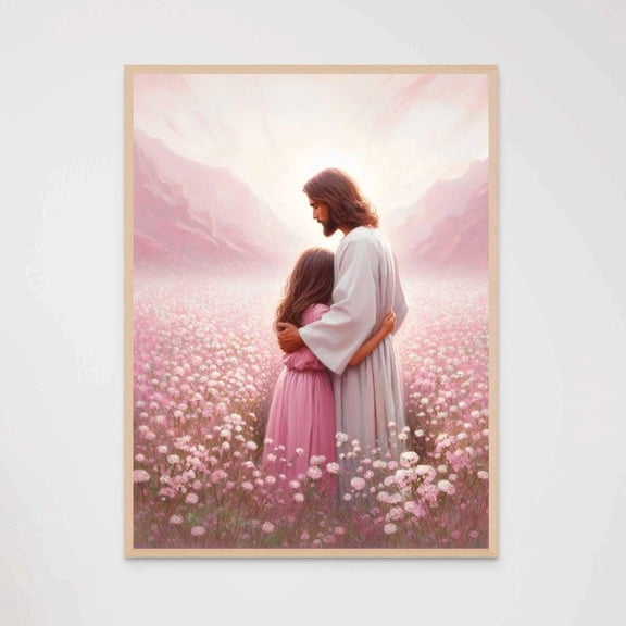 Infinite Kindness Jesus And Girl Christian Print