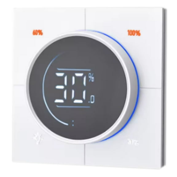 Infinite Knob MOSFET Dimmer Regulator Zigbee 3.0 PC Panel Wall Light Switch Digital LCD Trailing Edge Dimming White