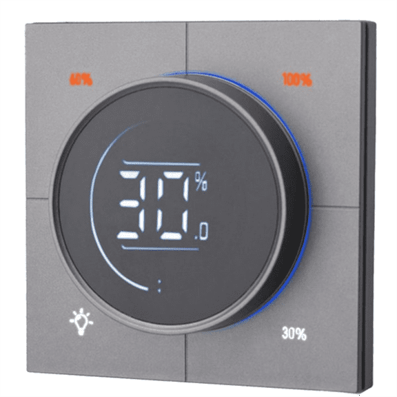 Infinite Knob MOSFET Dimmer Regulator Zigbee 3.0 PC Panel Wall Light Switch Digital LCD ywm58