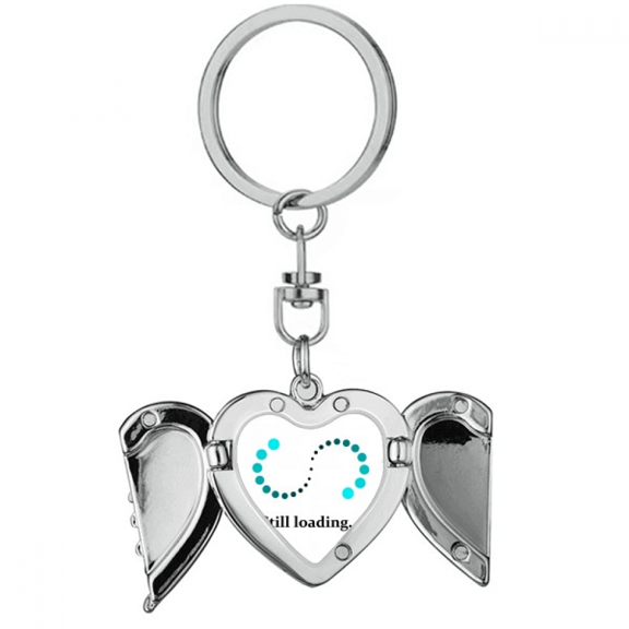Infinite Load Continuous Buffer Heart Angel Wing Key Chain Holder