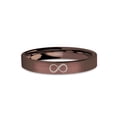 thumbnail image 1 of Infinite Loop Laser Engraved Rustic Brushed Brown Tungsten Ring, 4mm, Size 9, 1 of 2