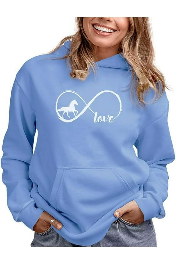 Infinite Love Horse Tstars Women's Hoodie - Perfect Gift for Horse Lovers - Comfortable Equestrian-Themed Apparel - Ideal for Birthdays & Christmas - Durable Women's Hoodie with Graphic Print