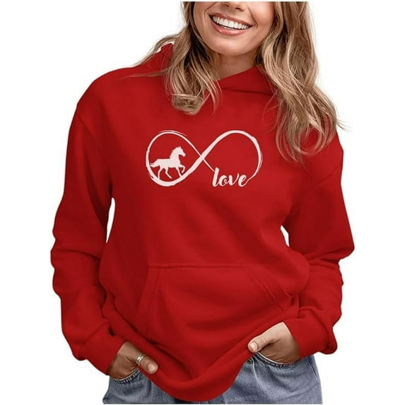 Infinite Love Horse Tstars Women's Hoodie - Perfect Gift for Horse Lovers - Comfortable Equestrian-Themed Apparel - Ideal for Birthdays & Christmas - Durable Women's Hoodie with Graphic Print
