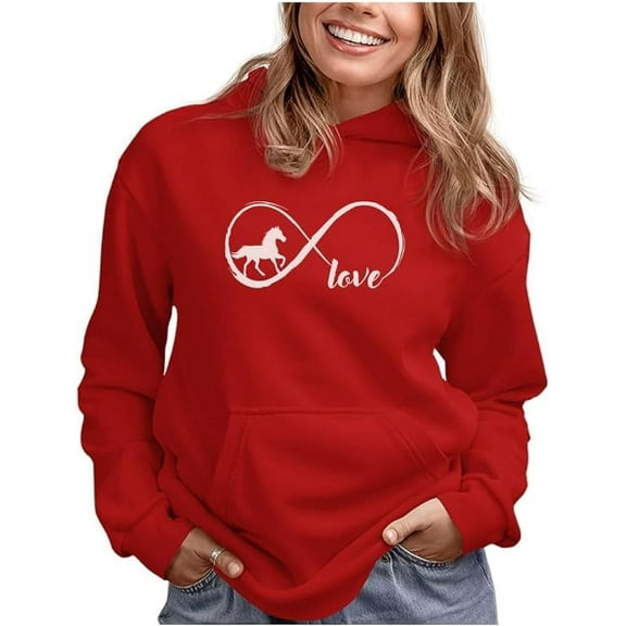Infinite Love Horse Tstars Women's Hoodie - Perfect Gift for Horse Lovers - Comfortable Equestrian-Themed Apparel - Ideal for Birthdays & Christmas - Durable Women's Hoodie with Graphic Print