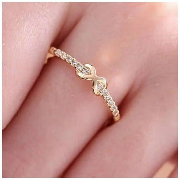 Infinite Love Ring with CZ Diamonds