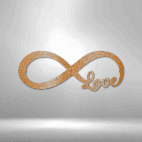 Infinite Love Steel Sign Laser Cut Powder Coated Home & Office Metal Wall Decor Multiple Sizes & Colors