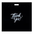 thumbnail image 1 of Infinite Pack 100 Pieces Merchandise Bags, Thank You Platic Bags, Retail Shopping Bags, Reusable Plastic Bags Black 20X20, 1 of 7