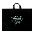 thumbnail image 1 of Infinite Pack Black 16"x12.5" Thank You Merchandise Bag(60 pcs) W/Loop Handle, Shopping Boutique Bag, 1 of 8