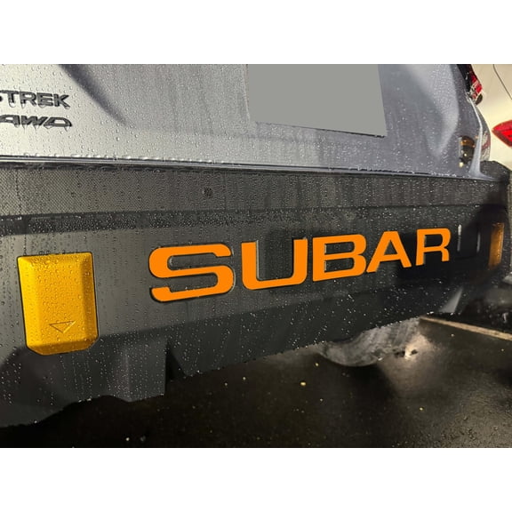 Infinite SPLY Rear Bumper Letters Compatible with 2024 Crosstrack Wilderness Edition 1/16" ABS Plastic with Adhesive- Orange