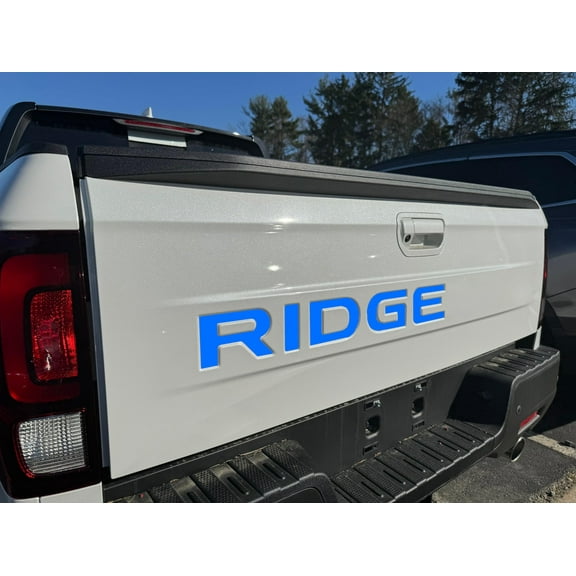 Infinite SPLY Tailgate Letters Inserts Compatible with 2024 2025 Honda Ridgeline 1/16" ABS Plastic with Adhesive- Blue