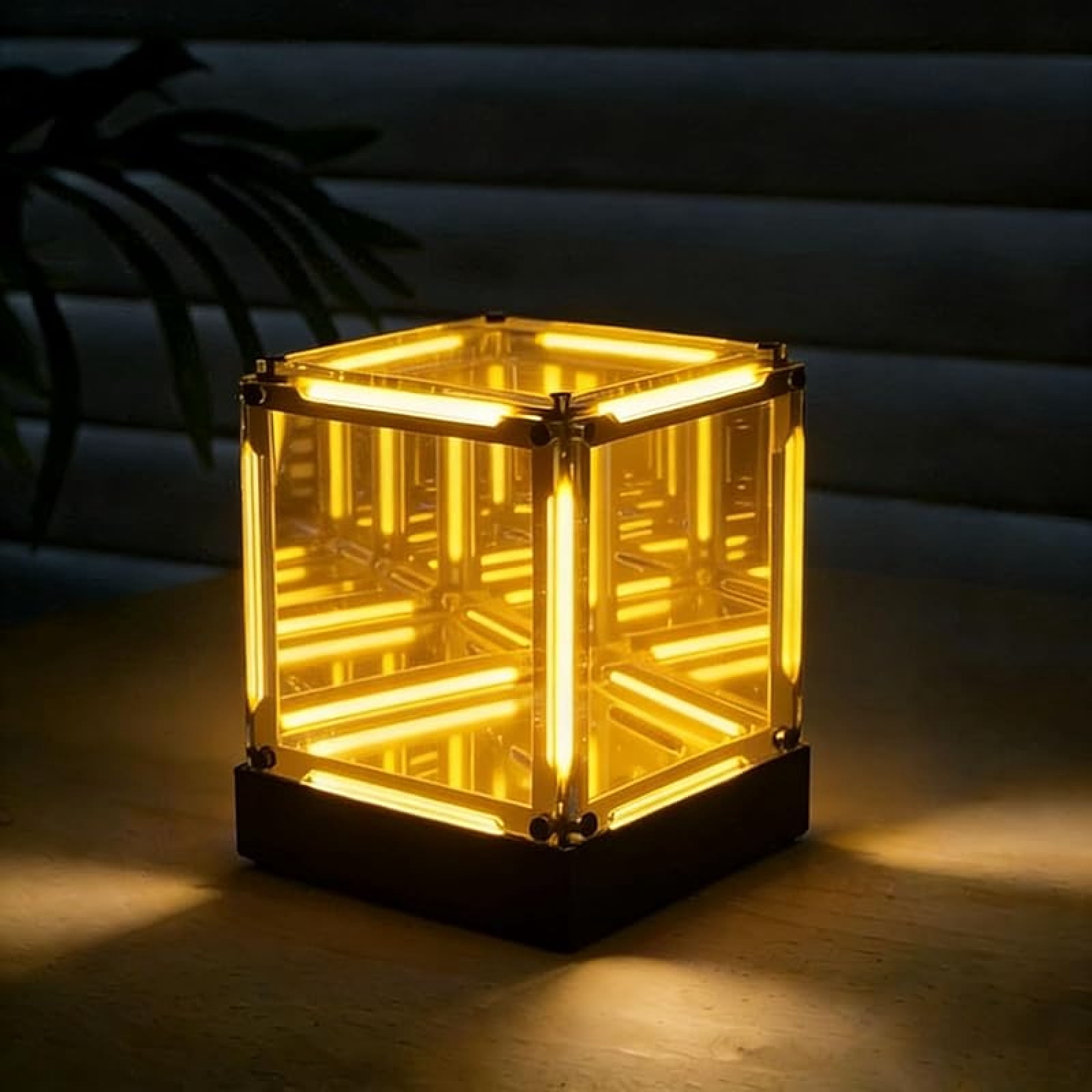 Infinite Space Abyss Lamp, 4D Tesseract Cube Infinite Space Abyss Light ...