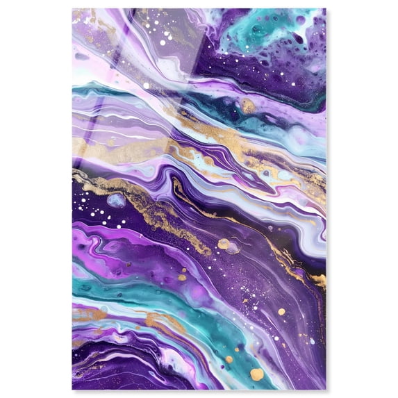 Infinite Space High-Gloss Frameless Acrylic Glass Wall Art Geode Wall Art by Art Remedy, Ready to Hang, 30 x 45