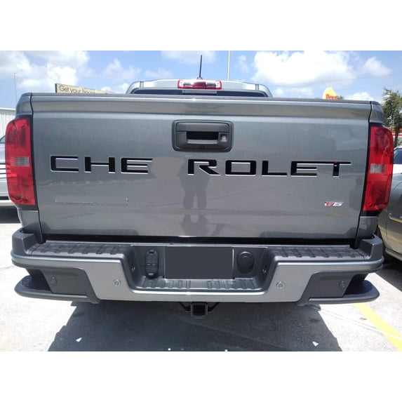 Infinite Sply 2020-2022 Compatible with Colorado Rear Tailgate Letter Inserts in 1/16" w/Adhesive Mate Black