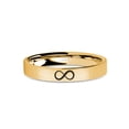 thumbnail image 1 of Infinite Symbol Engraved Yellow Gold Brushed Tungsten Wedding Band, 4mm, Size 9.5, 1 of 2