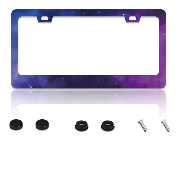 Infinite Universe and Starry Night License Plate Frame Metal Car Accessories Personalized License Plate Cover Fits Standard U.S. Vehicles Size: 12.2 x 6 Inches for Men Women Gift