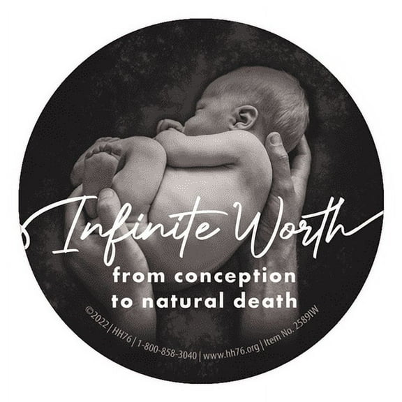 Infinite Worth, Round Pro-Life Magnet (Pack of 50)