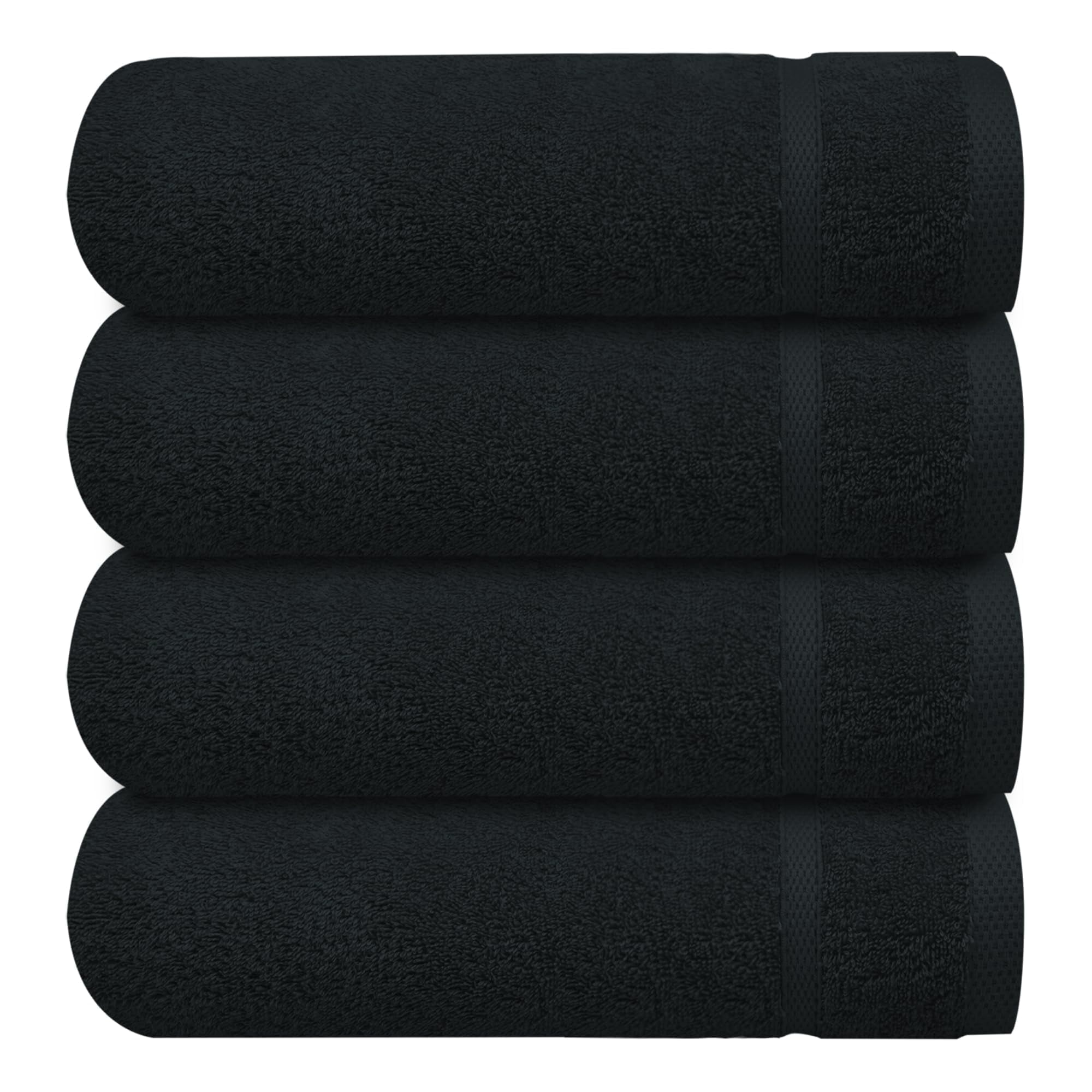 Infinitee Xclusives 100 Turkish Cotton Wash Cloths 13×13 Inches Pack of 4 Face Towels Grey