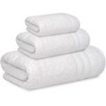 Infinitee Xclusives 3Piece White Bath Towel Set Turkish Cotton 1