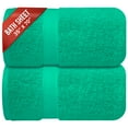 thumbnail image 1 of Infinitee Xclusives Premium Green Bath Sheets Towels for Adults - Pack of 2 - Large Bath Towels 35x70, 1 of 12