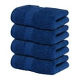 Infinitee Xclusives Premium Navy Blue Washcloths Set â€“ Pack of 4