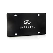 Infiniti Black Powder Coated Vanity License Plate Featuring Infinti Logo UV printed
