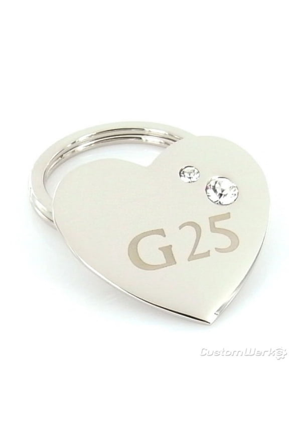 Infiniti G25 Heart Shape Keychain (Chrome)