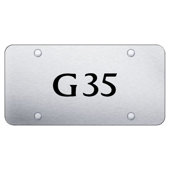 Infiniti G35 Laser Etched Logo License Plate (Brushed Chrome)
