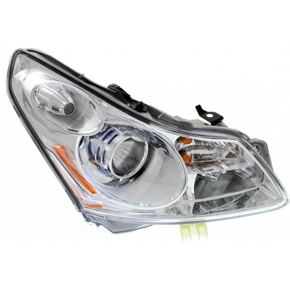 For Infiniti G37 2009 Headlight Assembly Passenger Side | HID | Clear Lens | With Bulbs | Composite Type | Sedan Model | Replacement For IN2503146 | 26010JK60E