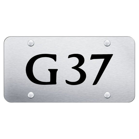 Infiniti G37 Laser Etched Logo License Plate (Brushed Chrome)
