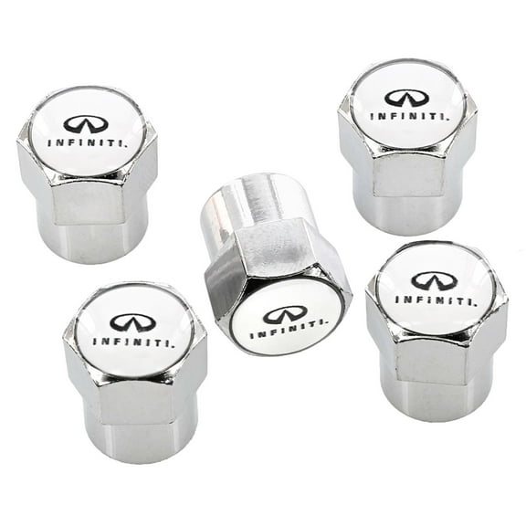 Infiniti Logo Chrome Valve Cap Covers