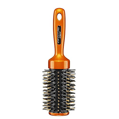 Infiniti Pro by Conair Ultimate Root Booster Medium Porcupine Round Hairbrush with Triangle Airflow Bristles in Orange, 1ct