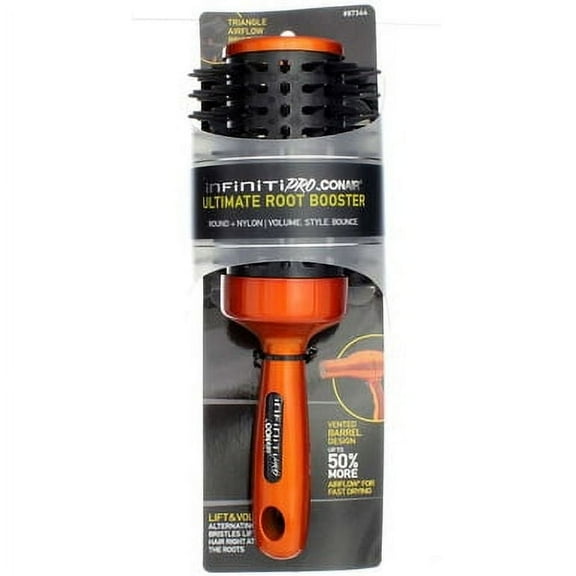 Conair InfinitiPRO Ultimate Root Booster Nylon Bristle Travel Brush, Multicolor