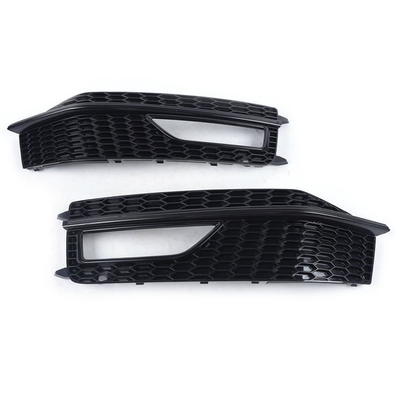 Infiniti Q50 Fog Light Frame and Lamp Grille, OEM Replacement for 2013-2015 AUDI A4 S-line S4, Black ABS Plastic