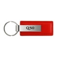 thumbnail image 1 of Infiniti Q50 Rectangular Leather Key chain (Red), 1 of 2