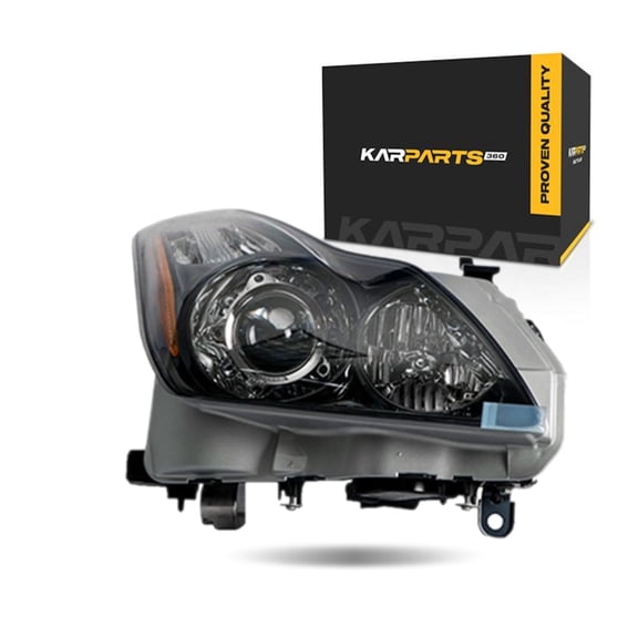 For Infiniti Q60 2014 2015 OEM Headlight Passenger Side | HID | Lens & Housing | Clear Lens | Chrome Housing | Replacement For IN2519109 | 114-51211R, 260251NL0B