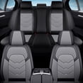 thumbnail image 1 of for Infiniti Q70 2017 Car Seat Cover, Black and Gray Car Seat Covers, Perforated Quilted Leather 5 Seats Full Set Airbag Compatible Fine Exquisite Workmanship, Airbag-Compatible, 1 of 9
